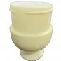 1960's Vintage Avon Vita Moist Cream Milk Glass Jar Yellow Pedestal Empty