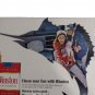 1967 Winston Cigarettes Vintage Print Ad Swordfish Fishing Boat Dock Smoking