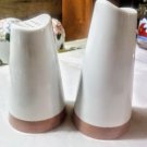 Vtg Stetson Corp Melmac Salt Pepper Shakers Cafe Brown White Mid Century Modern