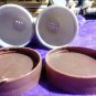 Vtg Stetson Corp Melmac Salt Pepper Shakers Cafe Brown White Mid Century Modern
