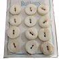 4 New Made Cards Vtg Mostly Pearl 7/16" - 7/8" UNBRANDED Buttons 41 Total Pcs