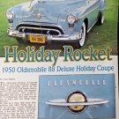 Vtg Holiday Rocket Print Article About 1950 Oldsmobile 88 Deluxe Holiday Coupe