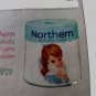 Vintage 1961 Northern Tissue Print Ad Toilet Paper Cute Girl Snowy White Kitten