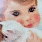 Vintage 1961 Northern Tissue Print Ad Toilet Paper Cute Girl Snowy White Kitten