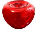 Candy Apple Red Hand Blown Art Glass Apple Paperweight Vtg MCM Heavy Blenko?