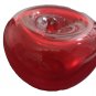 Candy Apple Red Hand Blown Art Glass Apple Paperweight Vtg MCM Heavy Blenko?