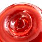 Candy Apple Red Hand Blown Art Glass Apple Paperweight Vtg MCM Heavy Blenko?