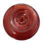 Candy Apple Red Hand Blown Art Glass Apple Paperweight Vtg MCM Heavy Blenko?