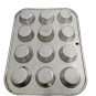 Vintage Unbranded Aluminum Cupcake Muffin Tin Made In USA Nice Decor USE Bake