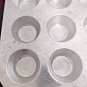 Vintage Unbranded Aluminum Cupcake Muffin Tin Made In USA Nice Decor USE Bake