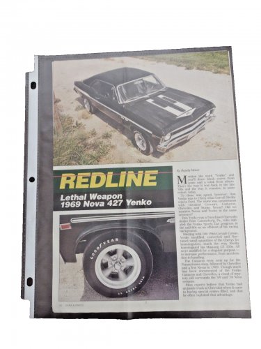 Redline 1969 Nova 427 Yenko Lethal Weapon, 1994 Cars & Parts Print Article