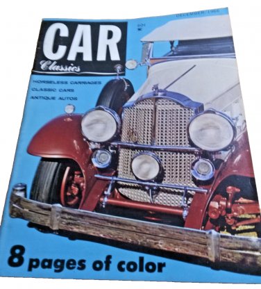 CAR CLASSICS Magazine 1966 Dec Vol 1 Issue #1 Marque of Records USA Car Makes