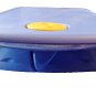 Tupperware Rock N Serve Divided Dish 3990 Rectangular w/Blue Lid Vent 3 Sections
