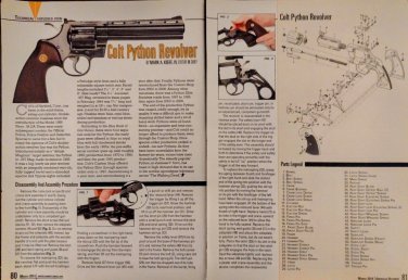 Colt Python .357 CAL Revolver Technical Details/Exploded View/Parts List 2014
