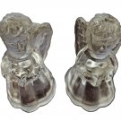 Set of 2 Biedermann Mini Glass Candle Holder Angels for Small Taper Candles