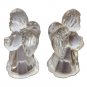 Set of 2 Biedermann Mini Glass Candle Holder Angels for Small Taper Candles