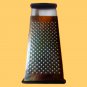 Oneida Box Grater Stainless Black Rubber Handle & Gripping Base 4 Sided
