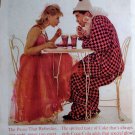 1963  Coca-Cola Teen Couple Costume Date Sip Coke Print Ad Pause That Refreshes