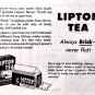 Vtg 1940's Lipton Tea Brisk Flavor Print Ad Always Brisk-Never Flat Women & Bird