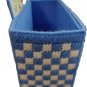 Handmade Recipe Organizer Holder Blue & White Needlepoint Country Style Decor