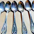 6 Pcs Vintage 1847 Rogers Bros Old Colony Silverplate Flatware Teaspoons 5 7/8"