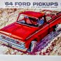 1964 FORD 100 PICKUP TRUCK Print Ad "Toughness and comfort ride together"