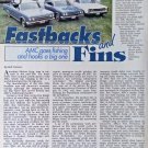 American Motors 1965-67 Marlin Fastbacks 1993 Original Article Fastbacks & Fins