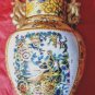 Vintage Japanese Satsuma Style Moriage Asian Vase Hand Painted Decor 8" Tall