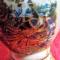 Vintage Japanese Satsuma Style Moriage Asian Vase Hand Painted Decor 8" Tall