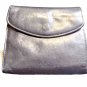 Dopp Black Leather Womens Bifold Clutch Wallet with Zipper Pocket Size 4x5x1