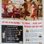 1943 Borden's Hemo Chocolate Milk Elsie The Cow Walter Early Vintage Print Ad