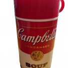 Vintage 1998 Campbell's Soup Can-tainer Thermos Hot or Cold Lunch with Lid/Cup