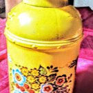 Avon Vintage Creamery Decanter Yellow EMPTY Roses Roses Hand & Body Cream Lotion