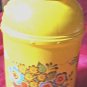 Avon Vintage Creamery Decanter Yellow EMPTY Roses Roses Hand & Body Cream Lotion