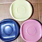 3 Pieces Boonton Ware Saucers Melamine Melmac Mid Century Modern 1202-6 Pastel