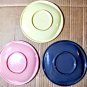 3 Pieces Boonton Ware Saucers Melamine Melmac Mid Century Modern 1202-6 Pastel