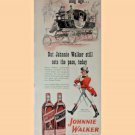 Vintage 1944 Johnnie Walker Blended Scotch Whiskey Print Ad Carriage Car