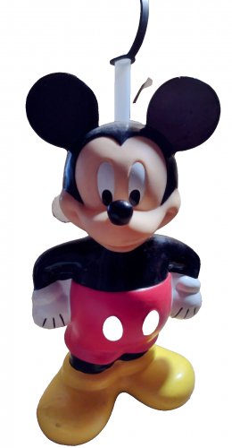 Mickey Mouse Figure 9.75&acirc;�� Water Bottle Plastic Drink Cup Straw Monogram Disney