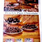 Vintage 1962 BRACHS Print Ad Pure Chocolate  Candy Malt Balls Creme Drops