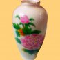 Homco Bud Vase Porcelain 4 1/2" w/ Pink Flowers and Gold Trim Made in Japan