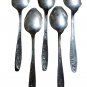 Set of 5 Vintage Wm ROGERS Silverplate Teaspoons Starlight Pattern Reinforced IS