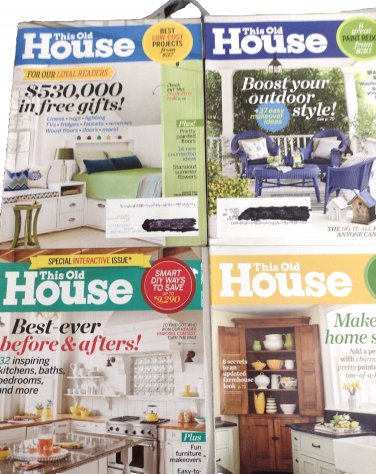 This Old House Magazine Lot of Four 2013 DIY Home Repair Makeovers Landscape Etc