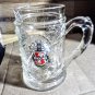 Collectible BECKS Beer Heavy Glass Mug Stein 5.25" Tall Ornate Grapes Vintage