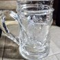 Collectible BECKS Beer Heavy Glass Mug Stein 5.25" Tall Ornate Grapes Vintage