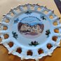 EUC South Dakota Mt. Rushmore Pinecones Porcelain Gold Trim Souvenir Plate, 8"