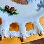 EUC South Dakota Mt. Rushmore Pinecones Porcelain Gold Trim Souvenir Plate, 8"