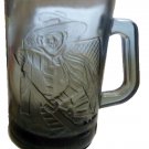 Vintage 1970's McDonald's The Hamburglar Smoky Glass Mug Playing Hockey