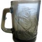 Vintage 1970's McDonald's The Hamburglar Smoky Glass Mug Playing Hockey