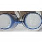 Two Vintage PYREX Slate Blue Coffee Mugs Tea Cups Milk Glass 8 Oz. D Handle
