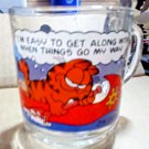Vintage 1978 Mcdonalds Garfield and Odie Clear Glass Coffee Cup Mug Jim Davis
